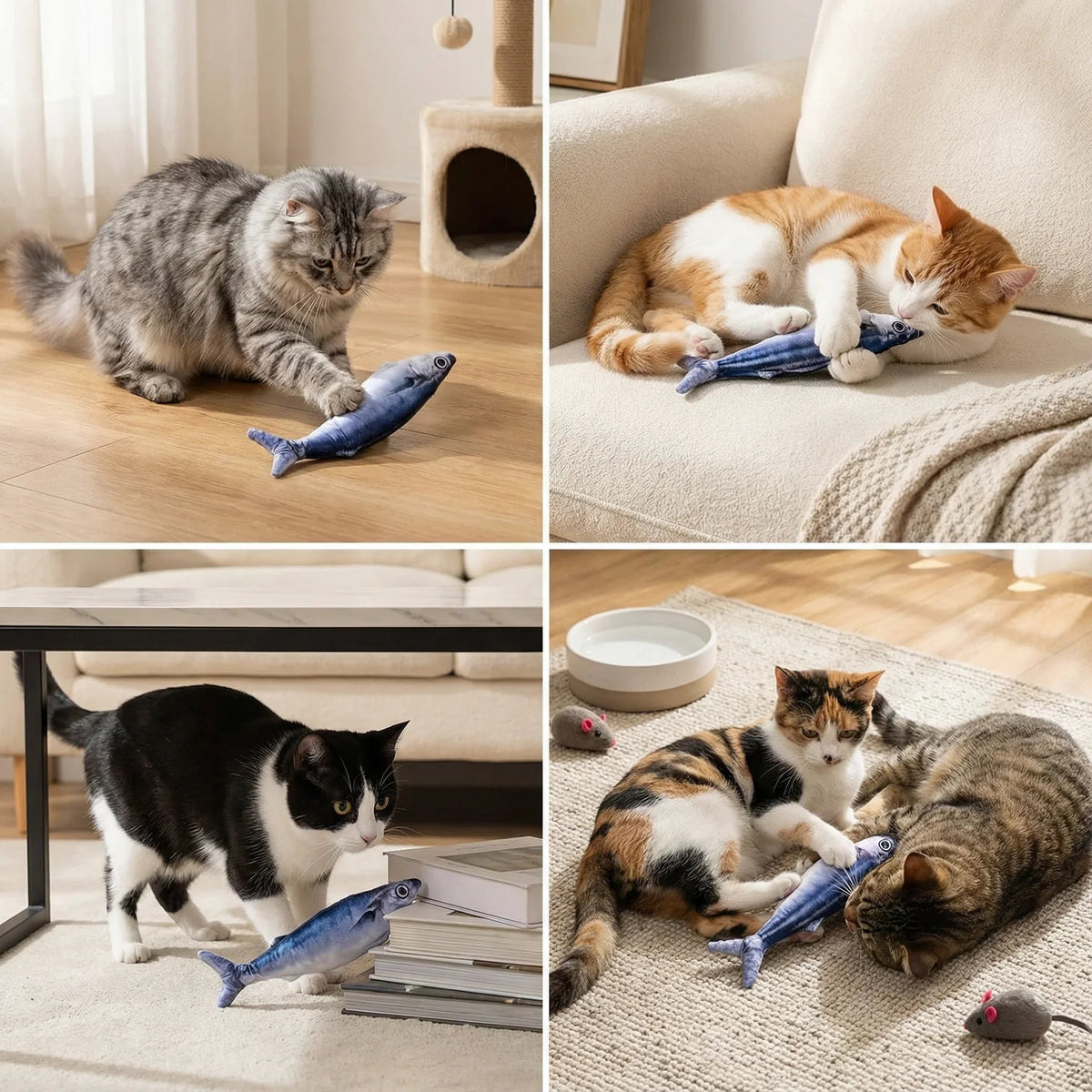Pesce Interattivo per Gatti con Movimento Automatico – Gioco Stimolante