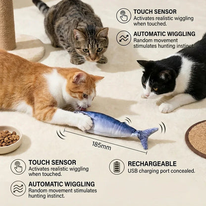 Pesce Interattivo per Gatti con Movimento Automatico – Gioco Stimolante