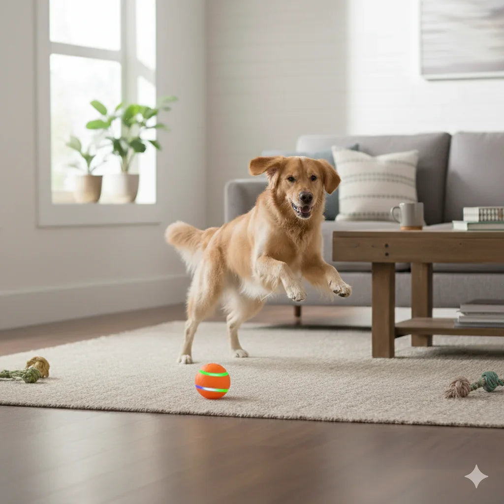Palla Interattiva Automatica per Cani – Gioco Rotolante Resistente