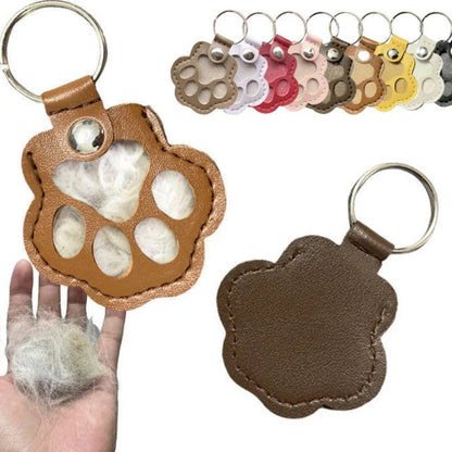 Portachiavi Commemorativo in Pelle per Conservare il Pelo del Tuo Animale