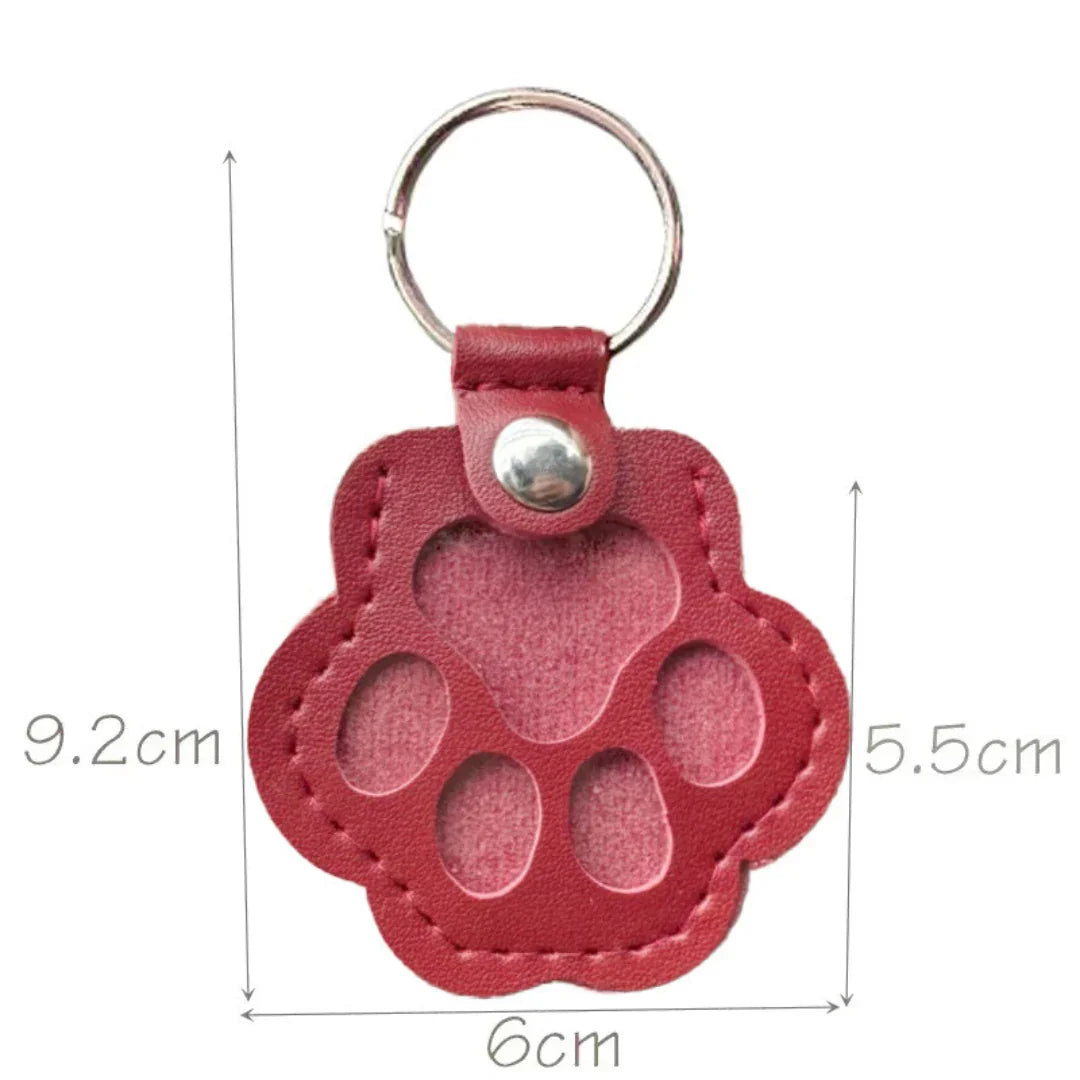 Portachiavi Commemorativo in Pelle per Conservare il Pelo del Tuo Animale