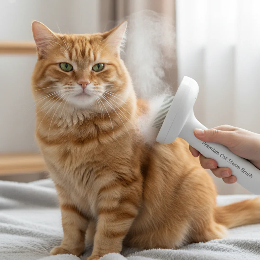 Spazzola a Vapore Premium per Gatti – Massaggio e Cura del Pelo